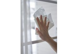 Qtowels Used To Clean A Window